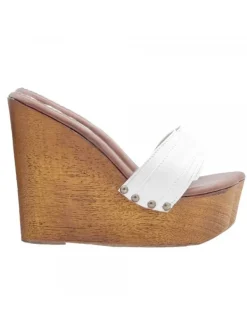 Kiara Shoes ZEPPA BIANCA CON TACCO 13 CM BIANCO Sale