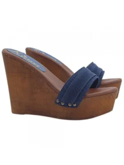 Kiara Shoes ZEPPA CON TACCO 13 CM Blu