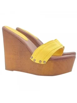 Kiara Shoes ZEPPA GIALLA CON TACCO 13 CM Giallo Online