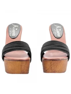 Kiara Shoes ZEPPA NERA CON TACCO 13 CM Nero New