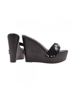 Kiara Shoes ZEPPA NERA CON TESCHI... Nero Discount