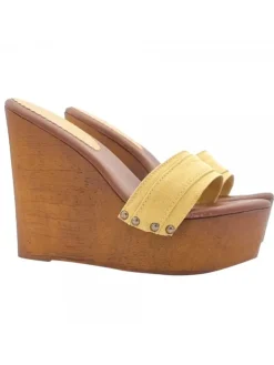Kiara Shoes ZEPPA CON TACCO 13 CM Ocra Sale