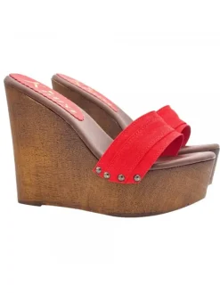 Kiara Shoes ZEPPA ROSSA CON TACCO 13 CM Rosso New