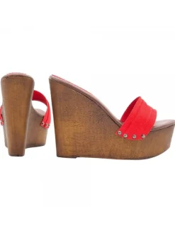 Kiara Shoes ZEPPA ROSSA CON TACCO 13 CM Rosso New