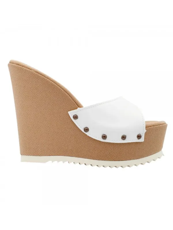 Kiara Shoes ZEPPE BIANCHE IN CORDA CON... BIANCO Hot