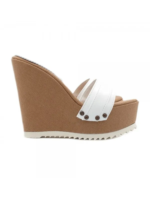Kiara Shoes ZEPPE DA DONNA ARTIGIANALI... BIANCO