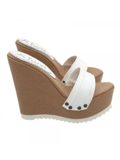 Kiara Shoes ZEPPE DA DONNA ARTIGIANALI... BIANCO