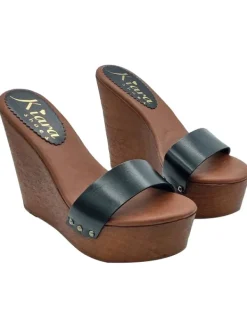 Kiara Shoes ZEPPE DONNA IN PELLE NERA... Nero Clearance