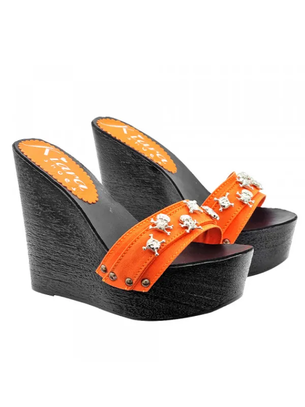 Kiara Shoes ZEPPE HALLOWEEN NERE CON... Arancione Discount