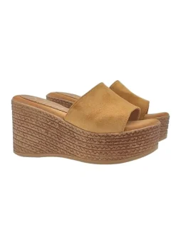 Kiara Shoes ZEPPE IN CAMOSCIO SINTETICO... Cuoio Online