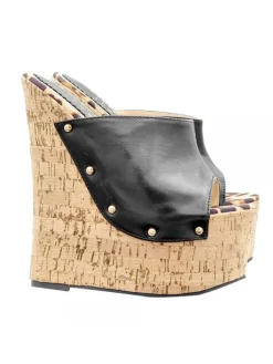 Kiara Shoes ZEPPE NERE IN SUGHERO CON... Nero Clearance