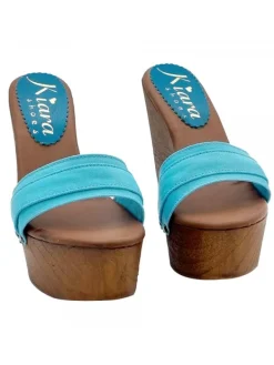 Kiara Shoes ZEPPE TURCHESI CON TACCO 13 CM Turchese Outlet