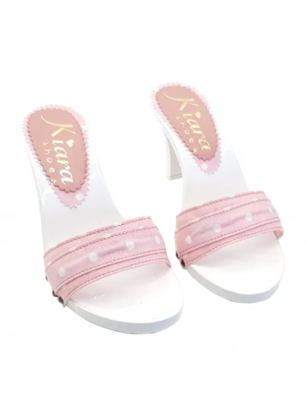 Kiara Shoes ZOCCOLETTI COMODI BIANCHI... Rosa Clearance