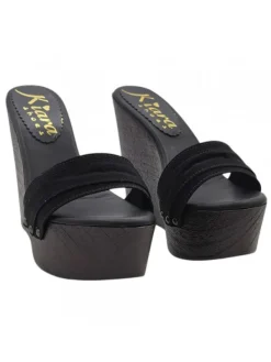Kiara Shoes Zoccoli a Zeppa con fascia... Nero Sale