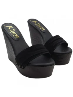 Kiara Shoes Zoccoli a Zeppa con fascia... Nero Sale