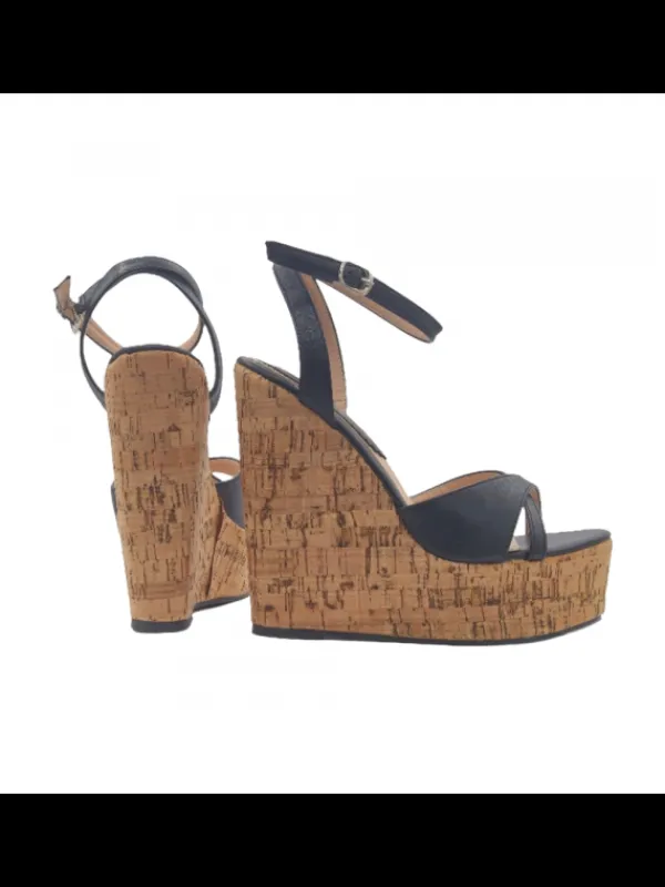 Kiara Shoes ZOCCOLI A ZEPPA IN SUGHERO... Nero Sale