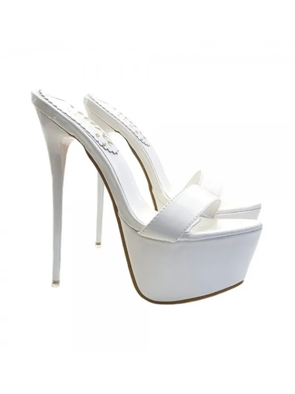 Kiara Shoes ZOCCOLI ALTISSIMI IN... BIANCO Sale