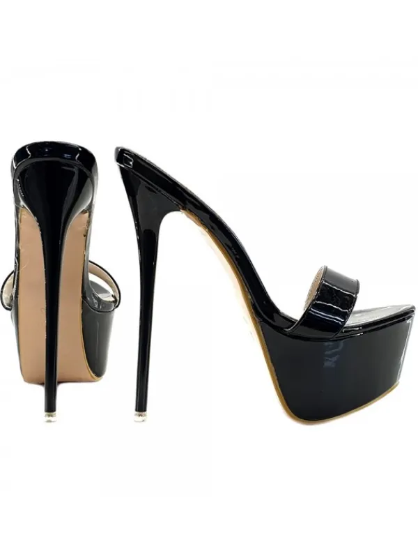Kiara Shoes ZOCCOLI ALTISSIMI TACCO 17... Nero Online