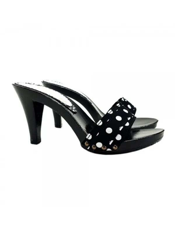 Kiara Shoes ZOCCOLI ARTIGIANALI NERI A... Nero Discount