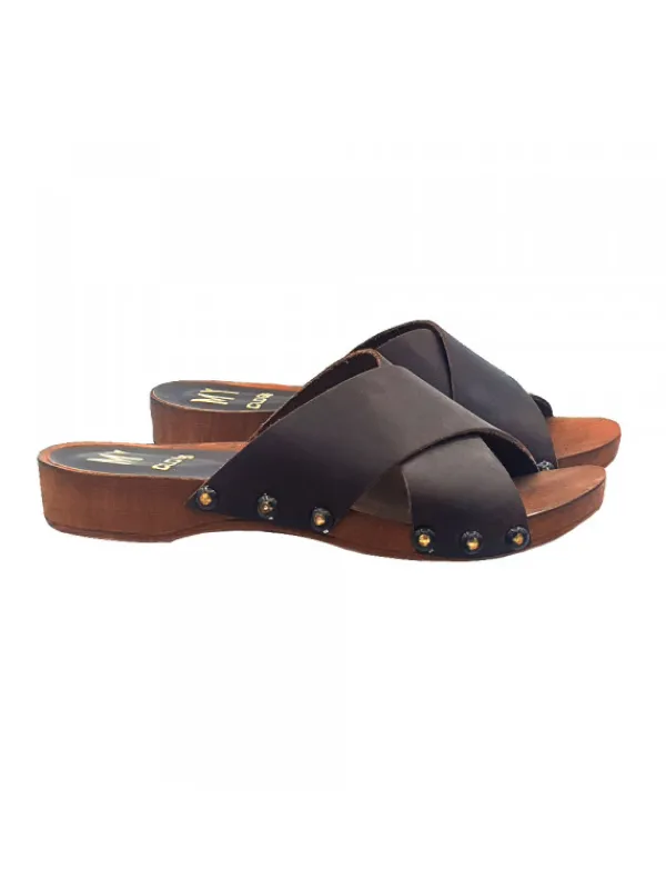 Kiara Shoes ZOCCOLI BASSI CON FASCE... Marrone New