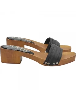 Kiara Shoes ZOCCOLI BASSI NERI CON... Nero Outlet
