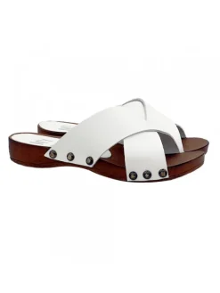 Kiara Shoes ZOCCOLI BIANCHI CON FASCE... BIANCO Outlet