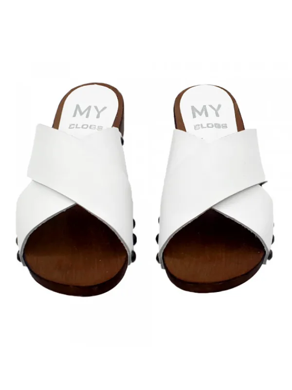 Kiara Shoes ZOCCOLI BIANCHI CON FASCE... BIANCO Outlet