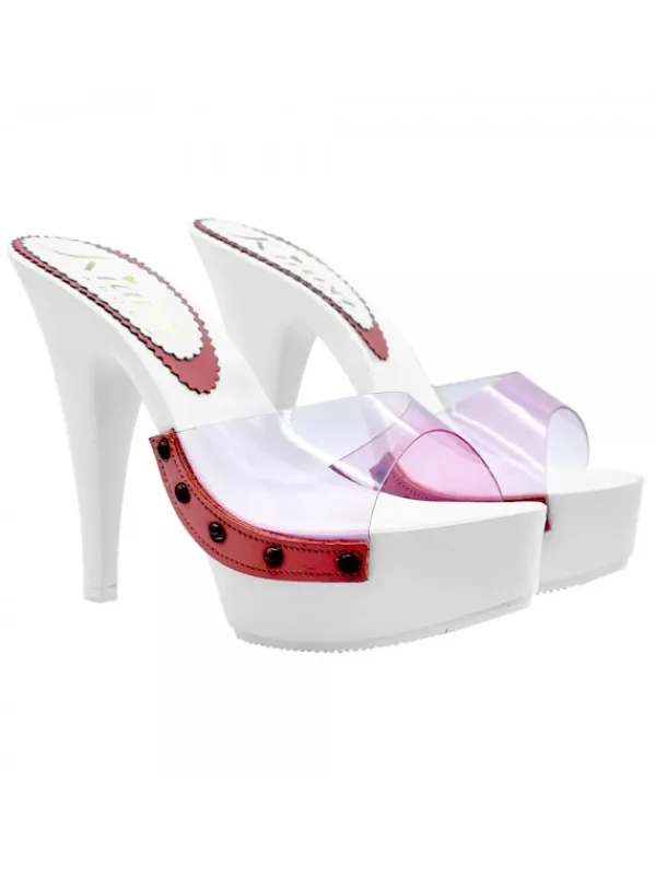 Kiara Shoes ZOCCOLI BIANCHI CON FASCIA... Rosa Outlet