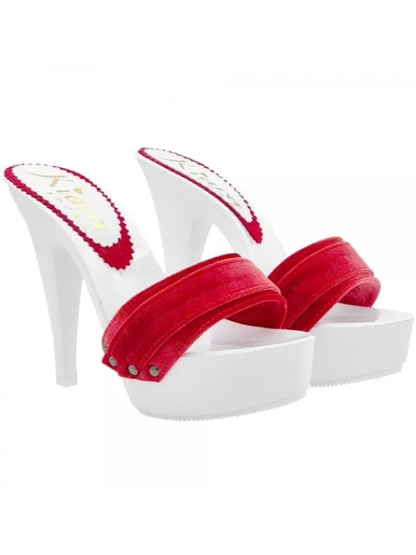 Kiara Shoes ZOCCOLI BIANCHI CON FASCIA... Clearance