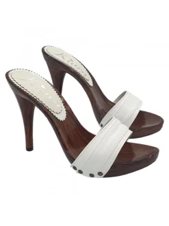 Kiara Shoes ZOCCOLI BIANCHI CON TACCO 12 BIANCO Online