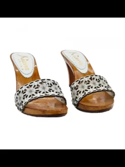 Kiara Shoes ZOCCOLI BIANCHI LASERATI IN... BIANCO Sale