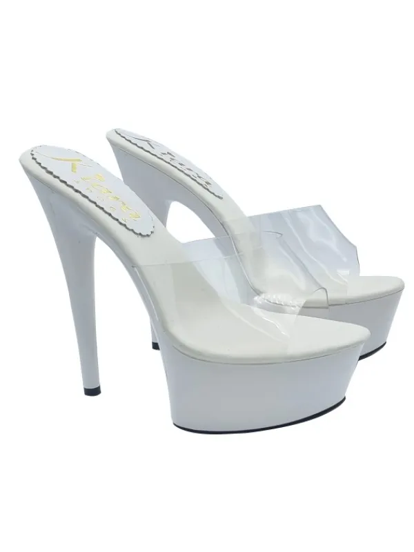 Kiara Shoes ZOCCOLI BIANCHI TRASPARENTI... BIANCO Outlet