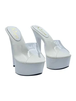 Kiara Shoes ZOCCOLI BIANCHI TRASPARENTI... BIANCO Outlet