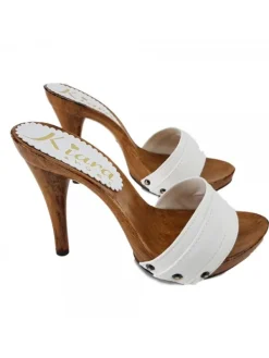Kiara Shoes ZOCCOLI CON TACCO 12 BIANCO Clearance