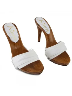 Kiara Shoes ZOCCOLI CON TACCO 12 BIANCO Clearance