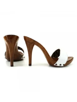 Kiara Shoes ZOCCOLI IN PELLE BIANCO Discount