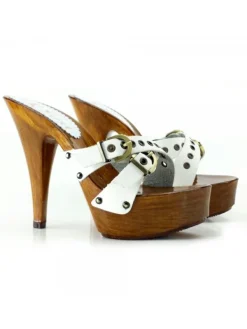 Kiara Shoes ZOCCOLI TACCO 13 CM BIANCO Discount