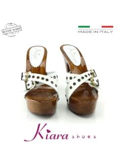 Kiara Shoes ZOCCOLI TACCO 13 CM BIANCO Discount