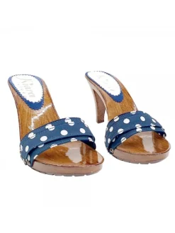 Kiara Shoes ZOCCOLI BLU A POIS TACCO 9 Online