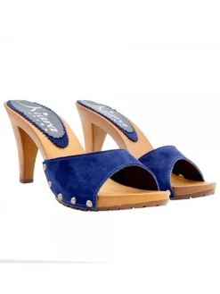 Kiara Shoes ZOCCOLI IN CAMOSCIO CON... Blu Online