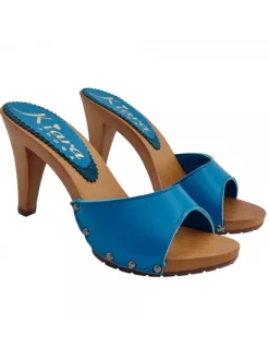 Kiara Shoes ZOCCOLI ROYAL IN PELLE... Blu Sale