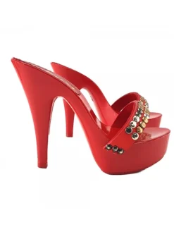 Kiara Shoes ZOCCOLI BORCHIATI LACCATI... Rosso Discount