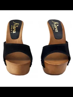 Kiara Shoes ZOCCOLI CAMOSCIO TACCO... Nero Discount