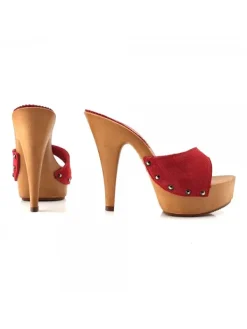 Kiara Shoes ZOCCOLI CAMOSCIO ... Rosso