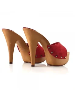 Kiara Shoes ZOCCOLI CAMOSCIO ... Rosso