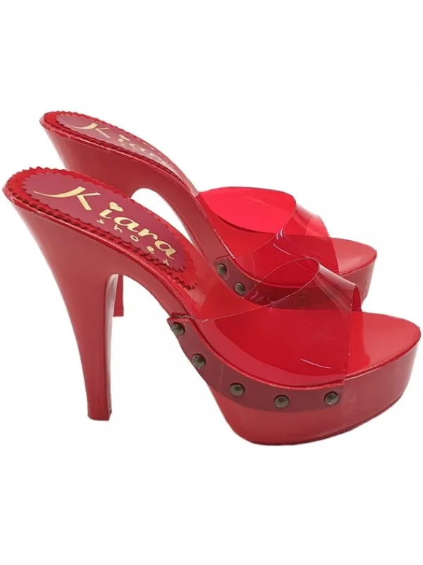 Kiara Shoes ZOCCOLI CINDERELLA ROSSI Rosso Hot