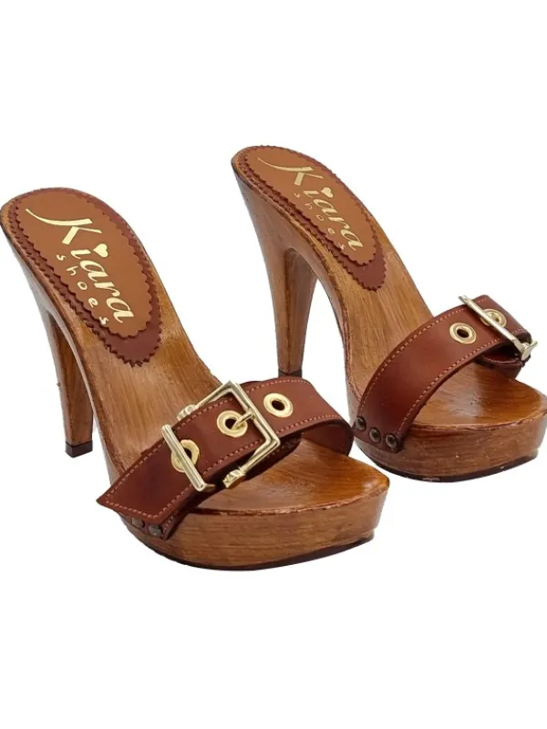 Kiara Shoes ZOCCOLI COLOR CON... Cuoio New
