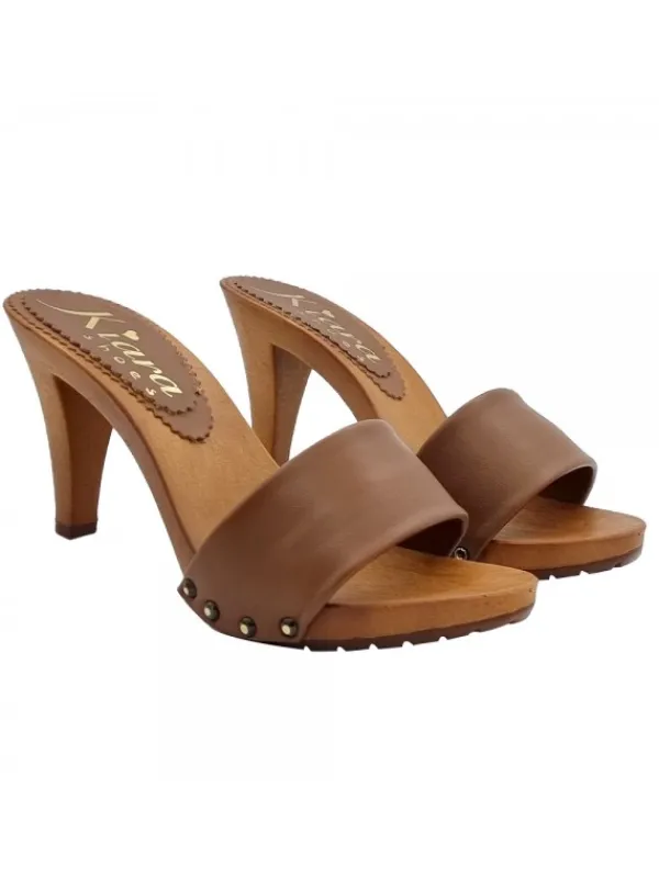 Kiara Shoes ZOCCOLI COMODI COLOR Cuoio New