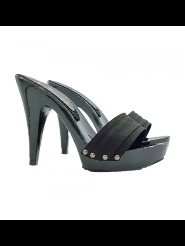 Kiara Shoes ZOCCOLI COMODI NERI LACCATI... Nero Sale
