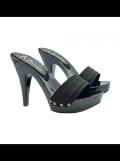 Kiara Shoes ZOCCOLI COMODI NERI LACCATI... Nero Sale